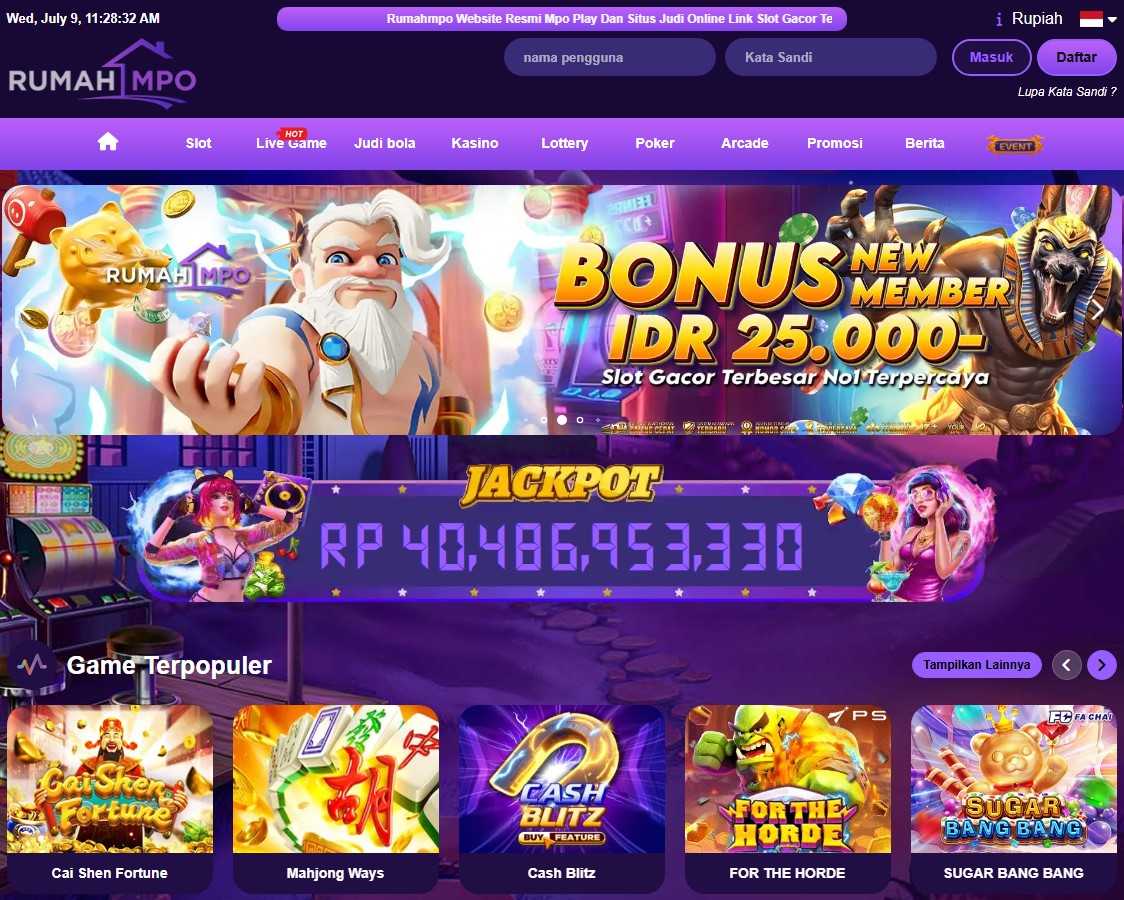 RumahMPO: Agen Slot Online Gacor Terpercaya di Indonesia 2025 | RumahMPO: Agen Slot Online Gacor Terpercaya - 楽天ブログ