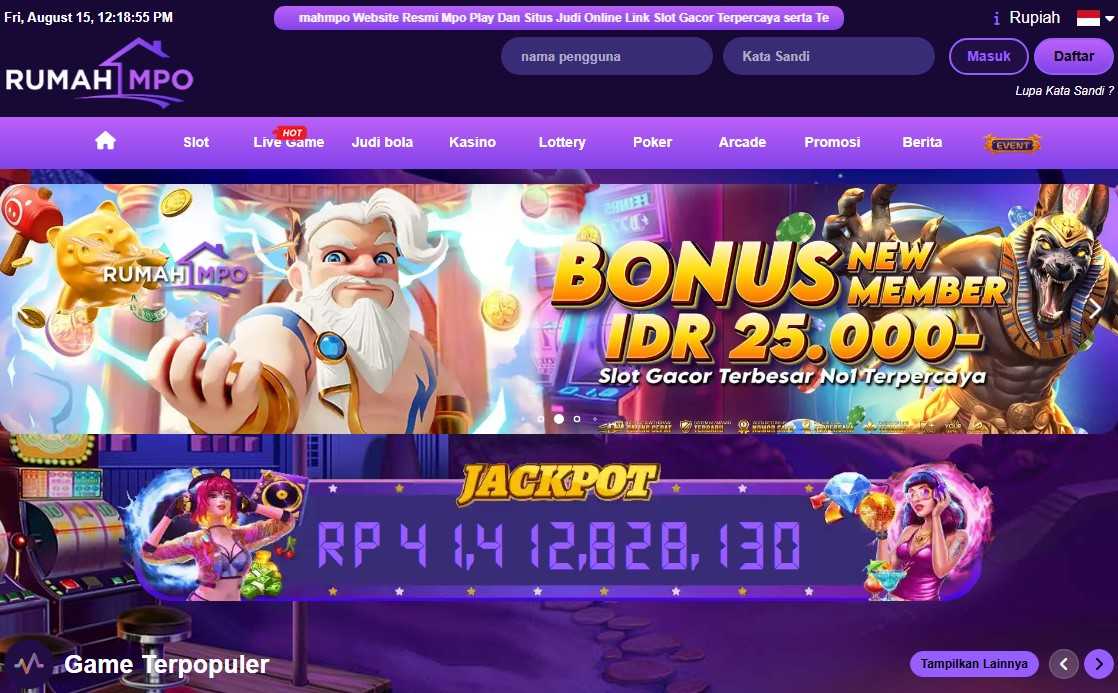 Rumahmpo Agen Judi Indonesia Server Mpo Play Online Terpercaya | Master Mpo Play - 楽天ブログ