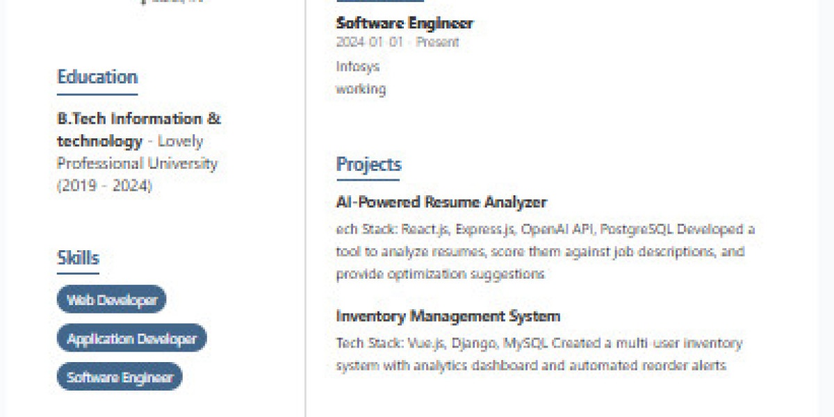 Professional Resume Templates Online India
