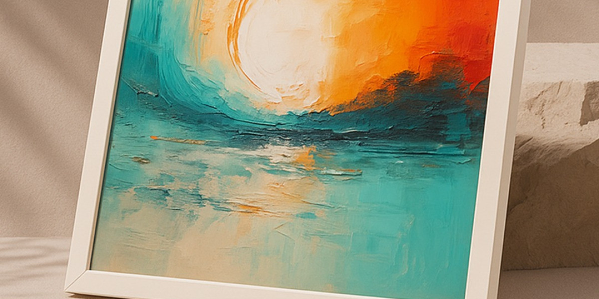 Sunset and Sunrise Painting: The Golden Light and the Calm Energy in Your Space.